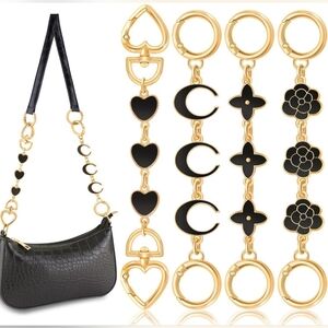 4 Piece Purse Chain Extender with Gold And Black Accents. New In Box